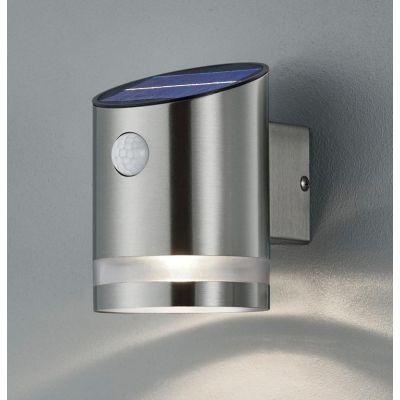 SALTA APPLIQUE AD ENERGIA SOLARE CON SENSORE DI MOVIMENTO IP44 NICHEL O ANTRACITE LED 3W RL - Cristalensi Shop Online