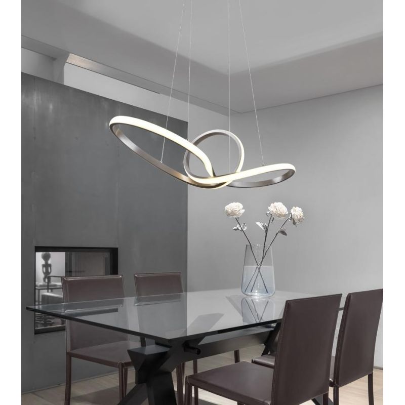SANSA SOSPENSIONE MODERNA LED 28W LUCE 3000K DIMMERABILE 3 COLORI RL - Cristalensi Shop Online