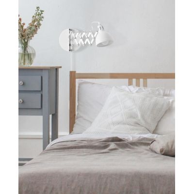 SCISSOR APPLIQUE CON BRACCIO ESTENSIBILE IN METALLO CROMO E DIFFUSORE IN 2 FINITURE COLORE RL - Cristalensi Shop Online