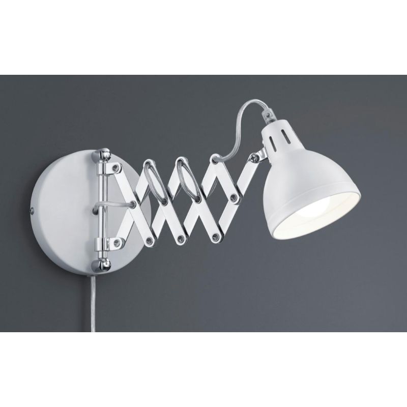 SCISSOR APPLIQUE CON BRACCIO ESTENSIBILE IN METALLO CROMO E DIFFUSORE IN 2 FINITURE COLORE RL - Cristalensi Shop Online