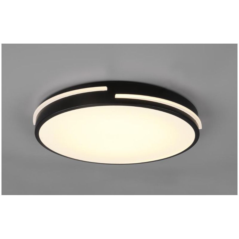 TACOMA PLAFONIERA D40 CM LED 24W LUCE 2700-6500K DIMMERABILE NERA O BIANCA CON TELECOMANDO RL - Cristalensi Shop Online