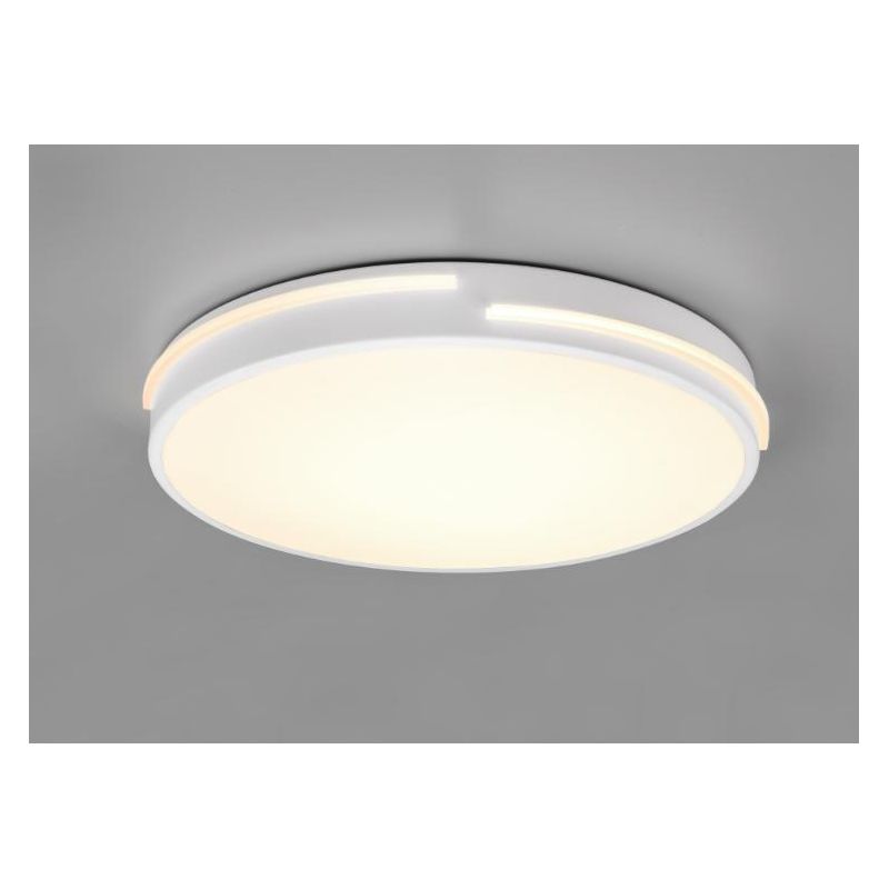 TACOMA PLAFONIERA D40 CM LED 24W LUCE 2700-6500K DIMMERABILE NERA O BIANCA CON TELECOMANDO RL - Cristalensi Shop Online