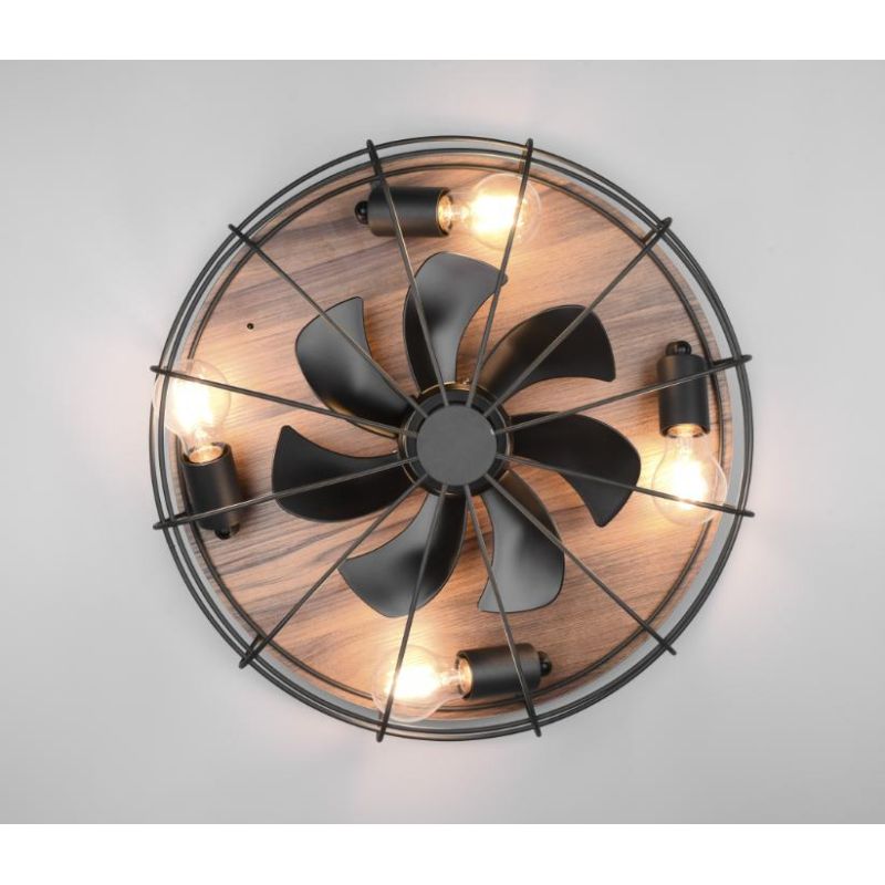 TRONDHEIM PLAFONIERA CON VENTILATORE CON TELECOMANDO 3 FINITURE ATTACCO 4XE27 RL - Cristalensi Shop Online