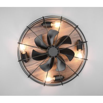 TRONDHEIM PLAFONIERA CON VENTILATORE CON TELECOMANDO 3 FINITURE ATTACCO 4XE27 RL - Cristalensi Shop Online