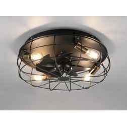 TRONDHEIM PLAFONIERA CON VENTILATORE CON TELECOMANDO 3 FINITURE ATTACCO 4XE27 RL - Cristalensi Shop Online 2