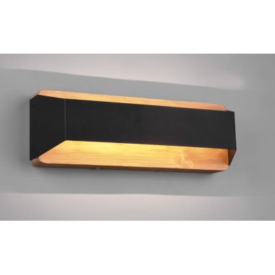 ARINO APPLIQUE RETTANGOLARE IN LEGNO E METALLO 2 COLORI LED 13,5W LUCE 3000K DIMMERABILE MODERNA TRIO LIGHTING - Cristalensi Sho