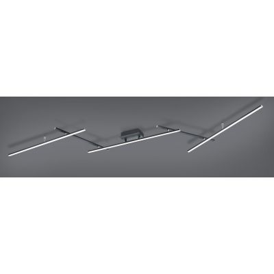 ARVIN PLAFONIERA MODULARE 5 BRACCI LUCE DIRETTA E INDIRETTA LED 30W DIMMERABILE RGBW TRIO LIGHTING - Cristalensi Shop Online