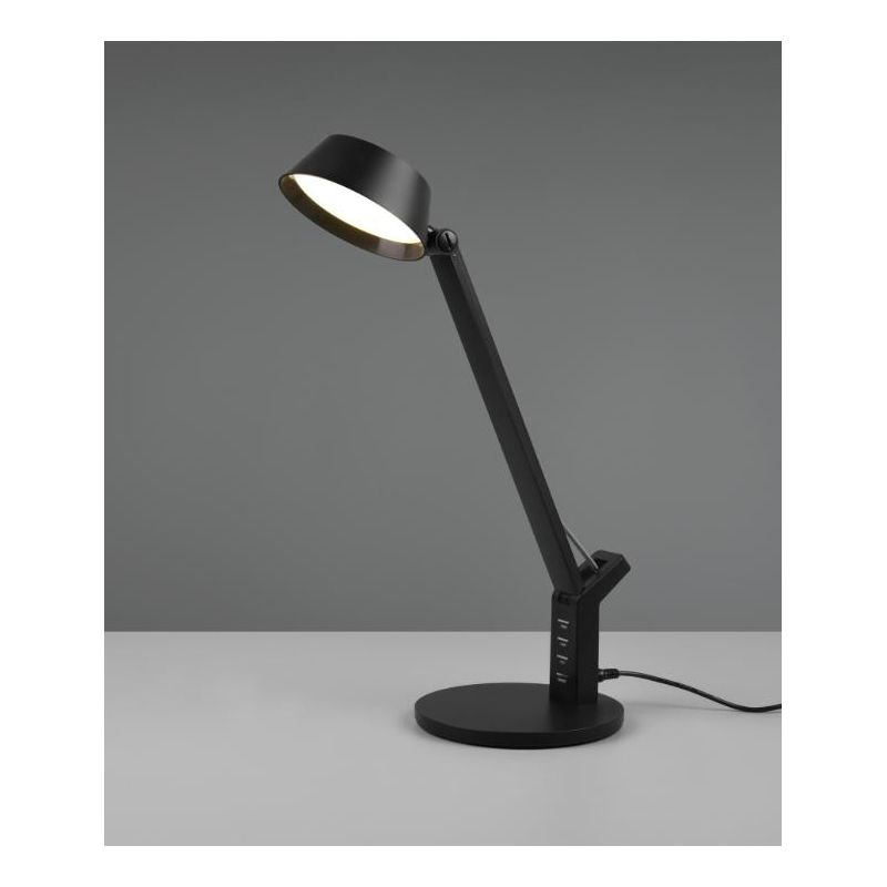 AVA LAMPADA DA TAVOLO ORIENTABILE BIANCA O NERA LED 5W TOUCH DIMMER E PRESA USB TRIO LIGHTING - Cristalensi Shop Online