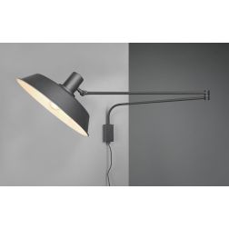 BOLDER APPLIQUE CON BRACCIO SNODATO IN METALLO NERO CON PARALUME A CUPOLA TRIO LIGHTING - Cristalensi Shop Online 2