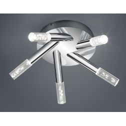 BOLSA PL5 PLAFONIERA IN METALLO CROMATO A LED INTEGRATO IP44 TRIO LIGHTING - Cristalensi Shop Online