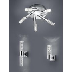 BOLSA PL5 PLAFONIERA IN METALLO CROMATO A LED INTEGRATO IP44 TRIO LIGHTING - Cristalensi Shop Online 2