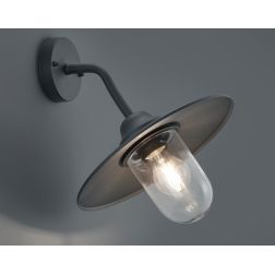 BRENTA APPLIQUE DA ESTERNO CON PIATTINO STILE CLASSICO IP44 ANTRACITE O RUGGINE LUCE DIFFUSA TRIO LIGHTING - Cristalensi Shop On 2