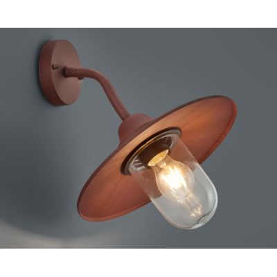 BRENTA APPLIQUE DA ESTERNO CON PIATTINO STILE CLASSICO IP44 ANTRACITE O RUGGINE LUCE DIFFUSA TRIO LIGHTING - Cristalensi Shop On