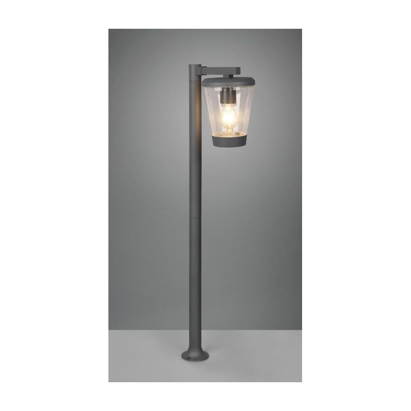 CAVADO PALETTO DA ESTERNO ALTEZZA CM 100 IP44 ANTRACITE CON DIFFUSORE TRASPARENTE TRIO LIGHTING - Cristalensi Shop Online