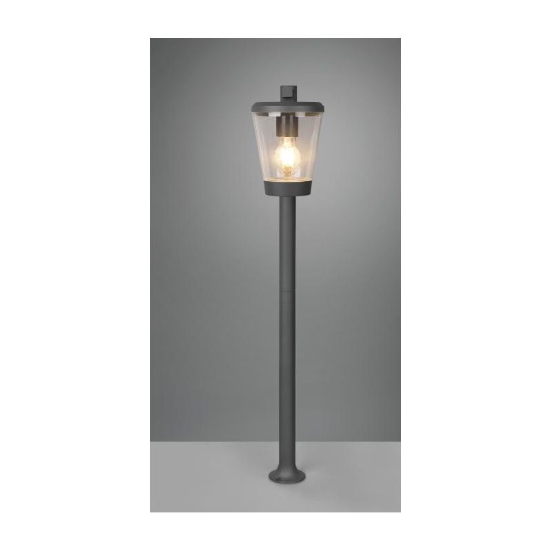 CAVADO PALETTO DA ESTERNO ALTEZZA CM 100 IP44 ANTRACITE CON DIFFUSORE TRASPARENTE TRIO LIGHTING - Cristalensi Shop Online