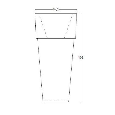 LOUNGE VASO QUADRATO GRANDE PER ESTERNO CON LUCE INTERNA DI SOVIL Sovil - Cristalensi Shop Online