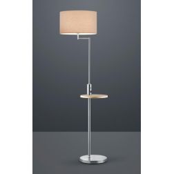 CLAAS PIANTANA MODERNA CON SNODO,MENSOLA E PORTA USB IN METALLO NERO O NICHEL CON PARALUME TESSUTO TRIO LIGHTING - Cristalensi S 2