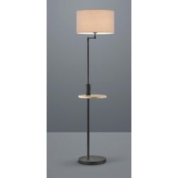 CLAAS PIANTANA MODERNA CON SNODO,MENSOLA E PORTA USB IN METALLO NERO O NICHEL CON PARALUME TESSUTO TRIO LIGHTING - Cristalensi S