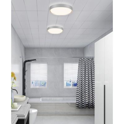 CLARIMO PLAFONIERA ROTONDA IP44 D33 LED 18W LUCE 3000K 4 FINITURE COLORE TRIO LIGHTING - Cristalensi Shop Online