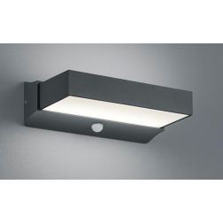 CUANDO APPLIQUE CON SENSORE DI MOVIMENTO ANTRACITE IP54 LED 14W LUCE 3000K BIEMISSIONE MODERNA TRIO LIGHTING - Cristalensi Shop 