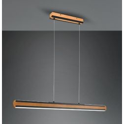 DEACON SOSPENSIONE LINEARE BI-EMISSIONE NERA CON INSERTO IN LEGNO LED 40W DIMMERABILE TOUCH TRIO LIGHTING - Cristalensi Shop Onl 2