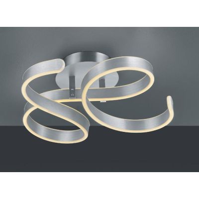 FRANCIS PLAFONIERA LED 40W VORTICI MODERNA LUCE 3000K BIANCA ANTRACITE ALLUMINIO DIMMERABILE TRIO LIGHTING - Cristalensi Shop On