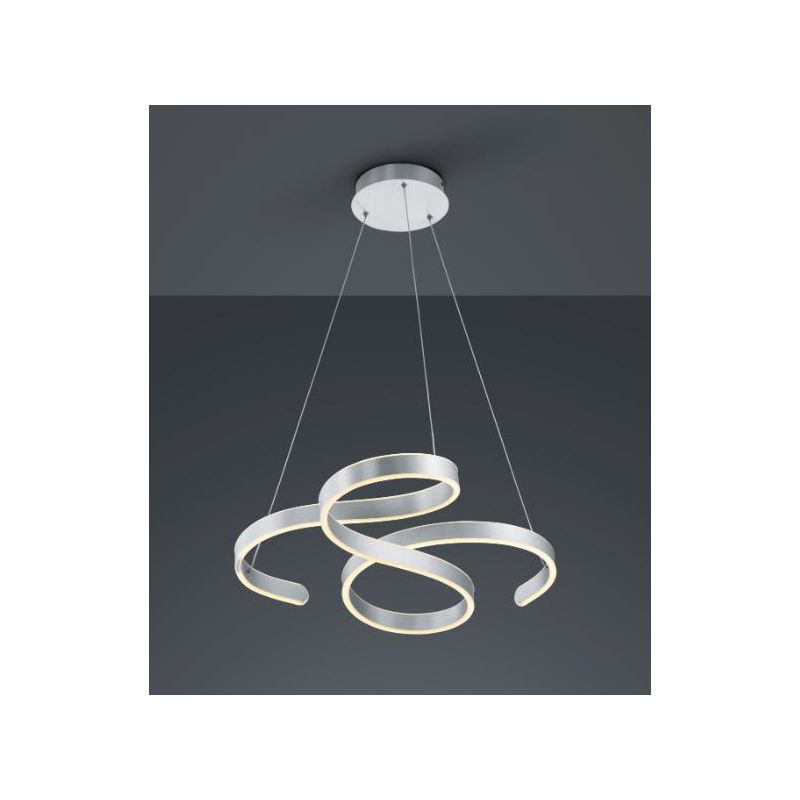 FRANCIS LAMPADARIO A SOSPENSIONE LED 52W MODERNO LUCE 3000K BIANCA ANTRACITE ALLUMINIO DIMMERABILE TRIO LIGHTING - Cristalensi S