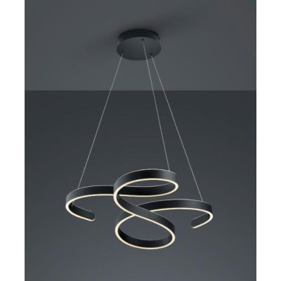 FRANCIS LAMPADARIO A SOSPENSIONE LED 52W MODERNO LUCE 3000K BIANCA ANTRACITE ALLUMINIO DIMMERABILE TRIO LIGHTING - Cristalensi S