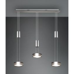 FRANKLIN SOSPENSIONE A TRE LUCI CON SALISCENDI 3 FINITURE LED 27W DIMMERABILE TRIO LIGHTING - Cristalensi Shop Online 2