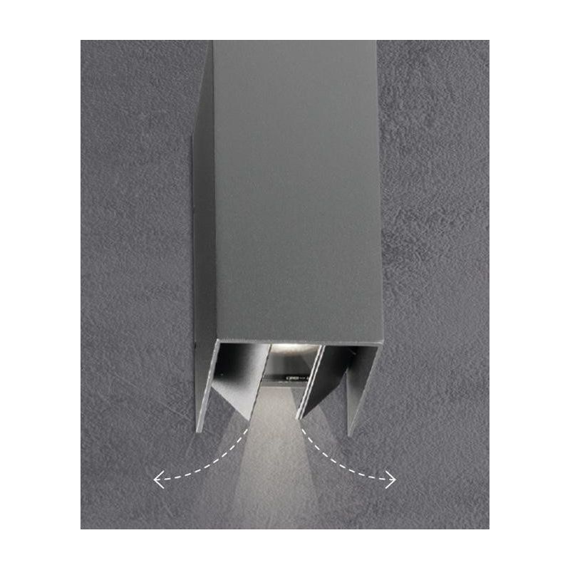 WIN LED 3X2W LAMPADA DA PARETE FASCIO REGOLABILE IP54 TRE COLORI Pan International - Cristalensi Shop Online