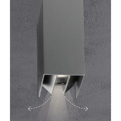 WIN LED 3X2W LAMPADA DA PARETE FASCIO REGOLABILE IP54 TRE COLORI Pan International - Cristalensi Shop Online