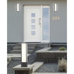 FUERTE PALETTO DA ESTERNO MODERNO COLORE ANTRACITE IP54 LED 15W LUCE 3000K TRIO LIGHTING - Cristalensi Shop Online 2