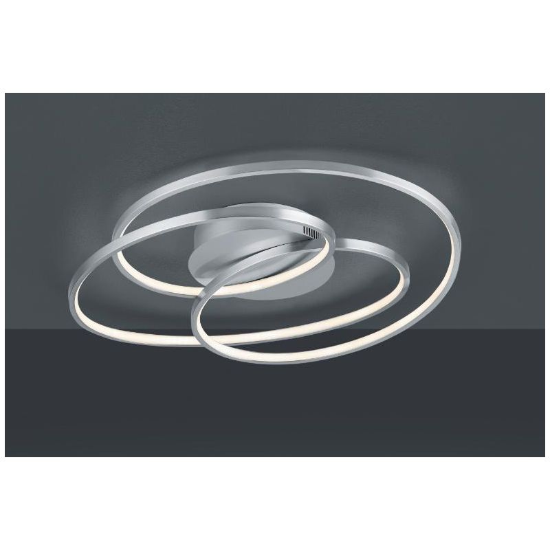GALE PLAFONIERA DESIGN MODERNO TRE CERCHI LED 38W DIMMERABILE 3 COLORI TRIO LIGHTING - Cristalensi Shop Online