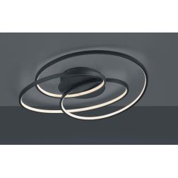 GALE PLAFONIERA DESIGN MODERNO TRE CERCHI LED 38W DIMMERABILE 3 COLORI TRIO LIGHTING - Cristalensi Shop Online 2