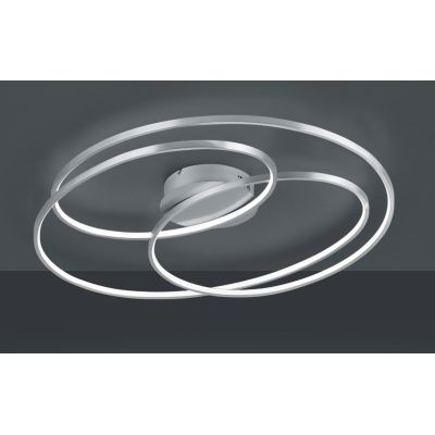GALE PLAFONIERA DESIGN MODERNO TRE CERCHI LED 50W DIMMERABILE 3 COLORI TRIO LIGHTING - Cristalensi Shop Online