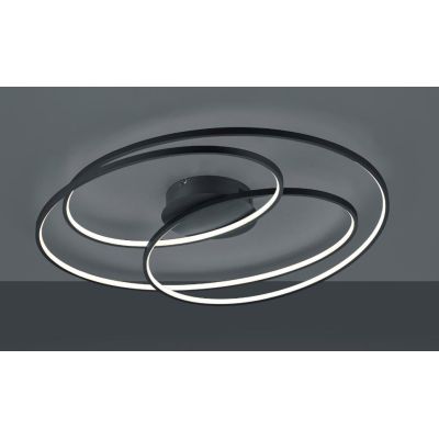 GALE PLAFONIERA DESIGN MODERNO TRE CERCHI LED 50W DIMMERABILE 3 COLORI TRIO LIGHTING - Cristalensi Shop Online