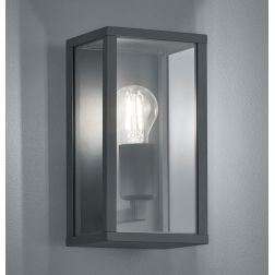GARONNE APPLIQUE DA ESTERNO IP44 A LANTERNA FINITURA ANTRACITE LUCE DIFFUSA TRIO LIGHTING - Cristalensi Shop Online
