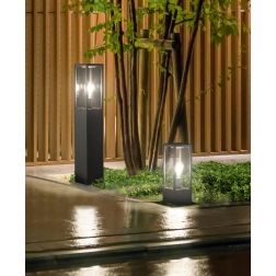GARONNE PALO DA ESTERNO A LANTERNA IP44 FINITURA ANTRACITE LUCE DIFFUSA TRIO LIGHTING - Cristalensi Shop Online 2