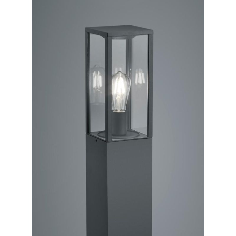 GARONNE PALO DA ESTERNO H80 CLASSICO A LANTERNA IP44 FINITURA ANTRACITE LUCE DIFFUSA TRIO LIGHTING - Cristalensi Shop Online
