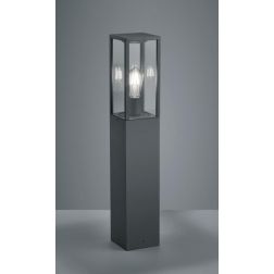 GARONNE PALO DA ESTERNO H80 CLASSICO A LANTERNA IP44 FINITURA ANTRACITE LUCE DIFFUSA TRIO LIGHTING - Cristalensi Shop Online