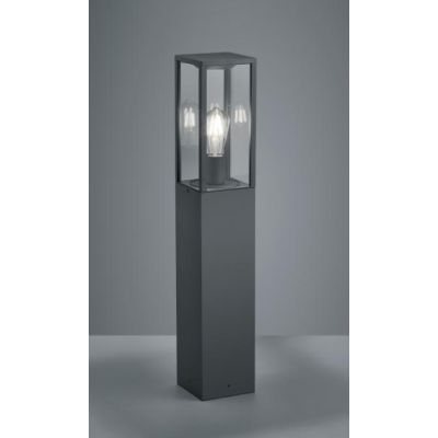 GARONNE PALO DA ESTERNO H80 CLASSICO A LANTERNA IP44 FINITURA ANTRACITE LUCE DIFFUSA TRIO LIGHTING - Cristalensi Shop Online