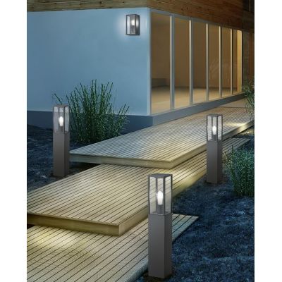 GARONNE PALO DA ESTERNO H80 CLASSICO A LANTERNA IP44 FINITURA ANTRACITE LUCE DIFFUSA TRIO LIGHTING - Cristalensi Shop Online