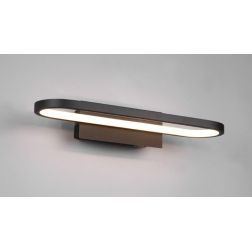GIANNI LAMPADA DA SPECCHIO LED 17W METALLO CROMO O NERO IP44 LARGHEZZA CM 40 CON INTERRUTTORE TRIO LIGHTING - Cristalensi Shop O 2