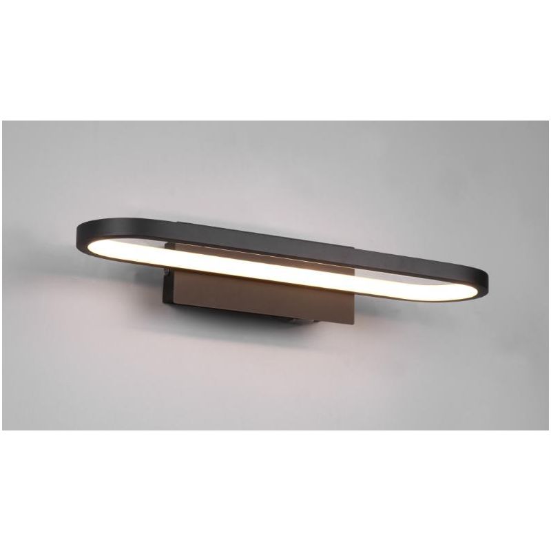 GIANNI LAMPADA DA SPECCHIO LED 17W METALLO CROMO O NERO IP44 LARGHEZZA CM 40 CON INTERRUTTORE TRIO LIGHTING - Cristalensi Shop O