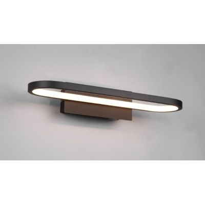 GIANNI LAMPADA DA SPECCHIO LED 17W METALLO CROMO O NERO IP44 LARGHEZZA CM 40 CON INTERRUTTORE TRIO LIGHTING - Cristalensi Shop O