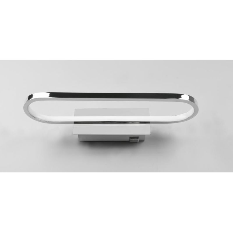 GIANNI LAMPADA DA SPECCHIO LED 17W METALLO CROMO O NERO IP44 LARGHEZZA CM 40 CON INTERRUTTORE TRIO LIGHTING - Cristalensi Shop O
