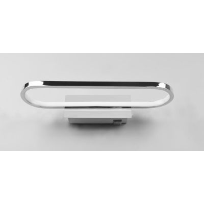 GIANNI LAMPADA DA SPECCHIO LED 17W METALLO CROMO O NERO IP44 LARGHEZZA CM 40 CON INTERRUTTORE TRIO LIGHTING - Cristalensi Shop O