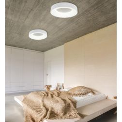 GIRONA PLAFONIERA MODERNA DIAMETRO CM 45 CON LED 30W LUCE 3000K DIMMERABILE BIANCA O NERA TRIO LIGHTING - Cristalensi Shop Onlin 2