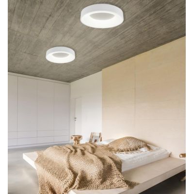 GIRONA PLAFONIERA MODERNA DIAMETRO CM 45 CON LED 30W LUCE 3000K DIMMERABILE BIANCA O NERA TRIO LIGHTING - Cristalensi Shop Onlin