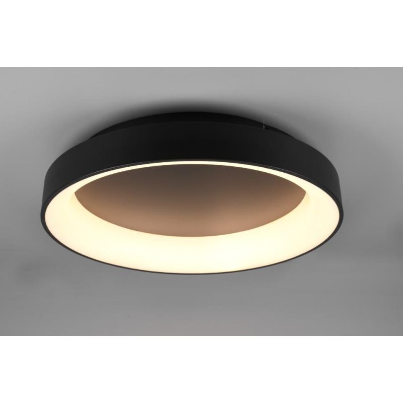 GIRONA PLAFONIERA MODERNA DIAMETRO CM 60 CON LED 48W LUCE DIMMERABILE BIANCO O NERO TRIO LIGHTING - Cristalensi Shop Online